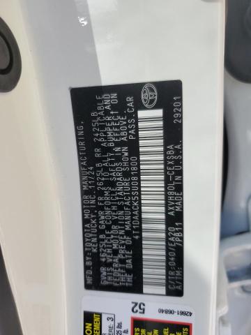 4T1DAACK5SU081800 - 2025 TOYOTA CAMRY XSE 白色 照片 12