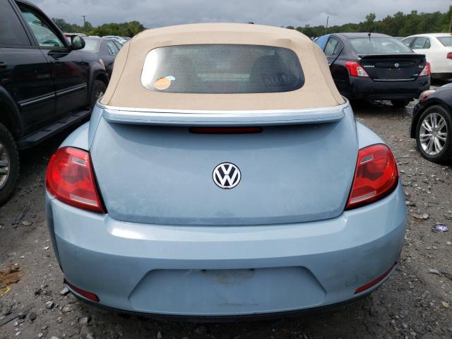 3VW5X7AT5DM827205 - 2013 VOLKSWAGEN BEETLE BLUE photo 6