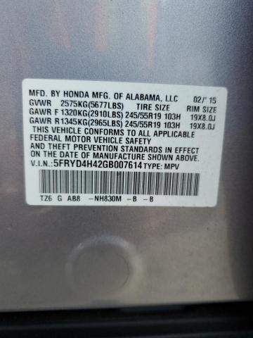 5FRYD4H42GB007614 - 2016 ACURA MDX TECHNOLOGY SILVER photo 13