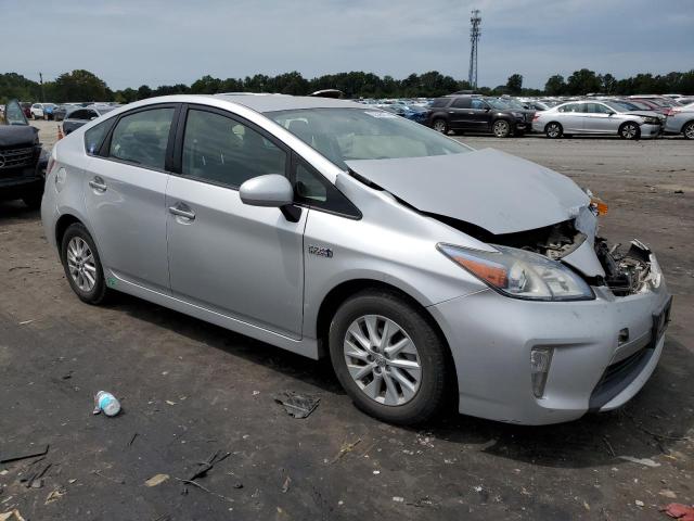 JTDKN3DP3E3064347 - 2014 TOYOTA PRIUS PLUG SILVER photo 4