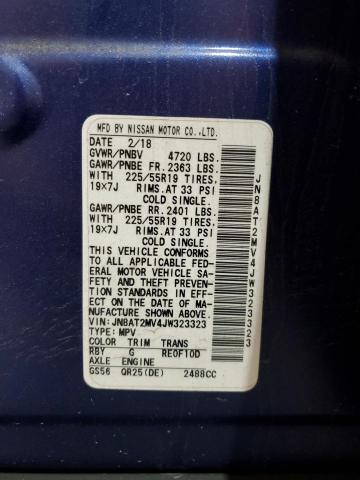 JN8AT2MV4JW323323 - 2018 NISSAN ROGUE S 蓝色 照片 14