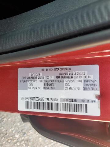 JM3KFBCM7K0594243 - 2019 MAZDA CX-5 TOURING Червоний фото 14