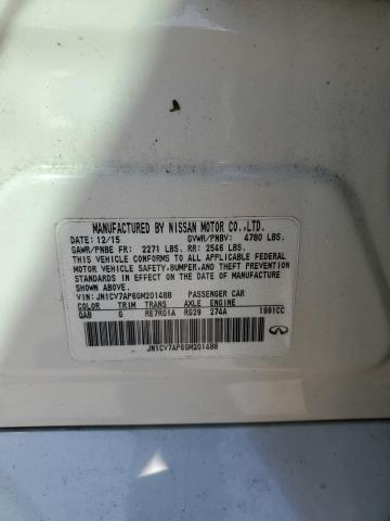 JN1CV7AP6GM201488 - 2016 INFINITI Q50 BASE WHITE photo 12