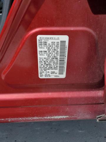 JN8AS5MV7CW376962 - 2012 NISSAN ROGUE S წითელი ფოტო 12