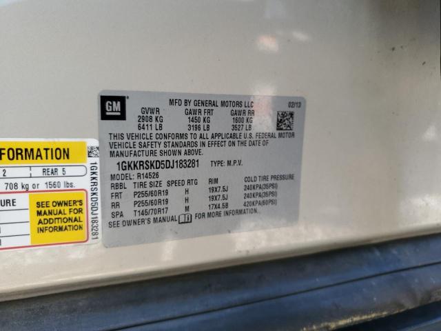 1GKKRSKD5DJ183281 - 2013 GMC ACADIA SLT-2 棕色 照片 13