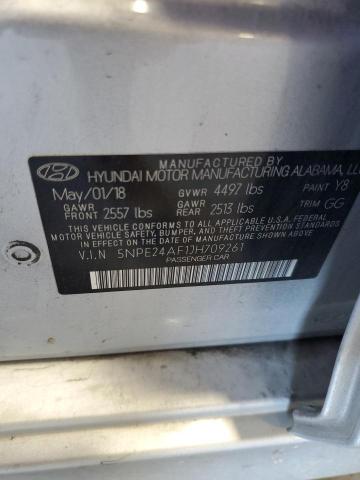 5NPE24AF1JH709261 - 2018 HYUNDAI SONATA SE 银色 照片 13