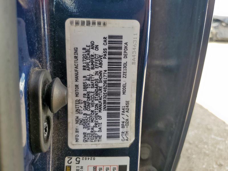 1NXBR32E48Z961774 - 2008 TOYOTA COROLLA CE 蓝色 照片 12