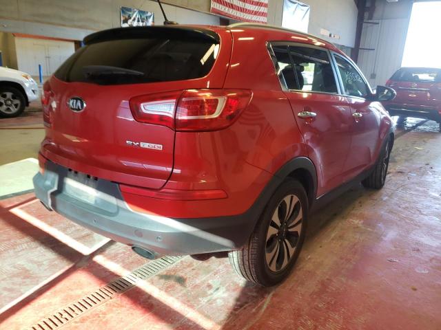 KNDPCCA62D7396925 - 2013 KIA SPORTAGE SX RED photo 4