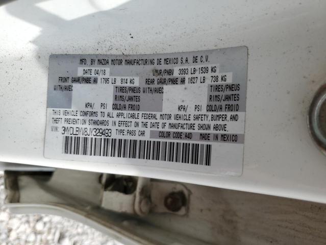 3MYDLBYV8JY329493 - 2018 TOYOTA YARIS IA 白色 照片 12