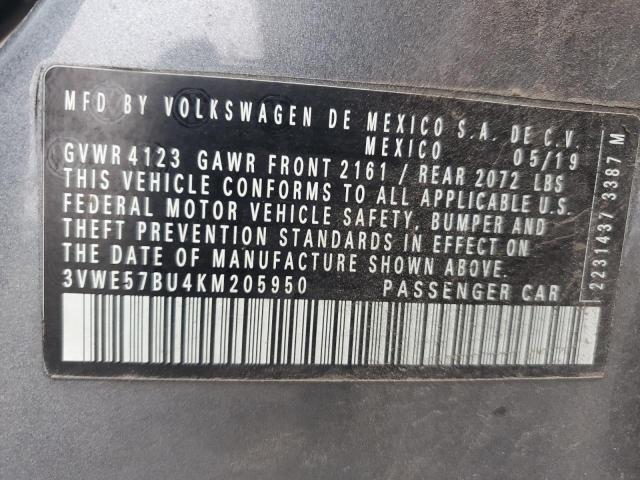 3VWE57BU4KM205950 - 2019 VOLKSWAGEN JETTA SEL 灰色 照片 23