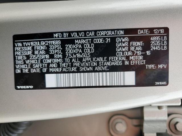 YV4162UL6K2111689 - 2019 VOLVO XC40 T5 INSCRIPTION GOLD photo 12