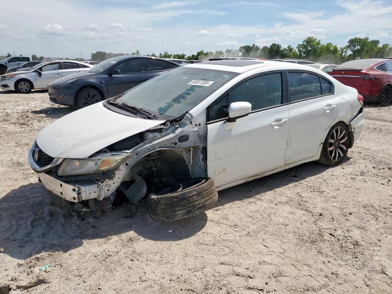 19XFB2F97FE041280 - 2015 HONDA CIVIC EXL WHITE photo 1