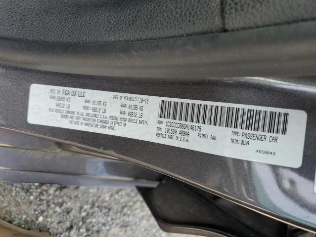 1C3CCCCB8GN146179 - 2016 CHRYSLER 200 C GRAY photo 13