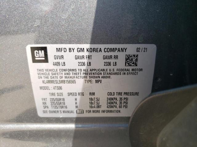 KL4MMESL5MB156565 - 2021 BUICK ENCORE GX SELECT GRAY photo 14