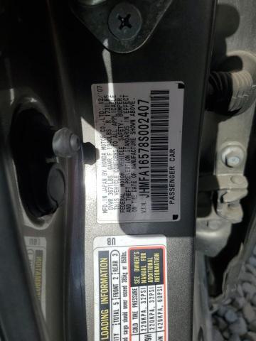 JHMFA16578S002407 - 2008 HONDA CIVIC LX Boz foto 12
