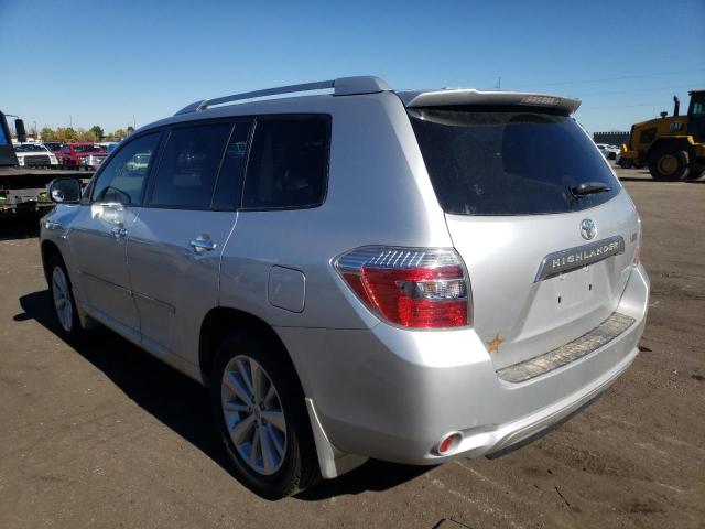 JTEJW3EH0A2042298 - 2010 TOYOTA HIGHLANDER HYBRID LIMITED SILVER photo 3