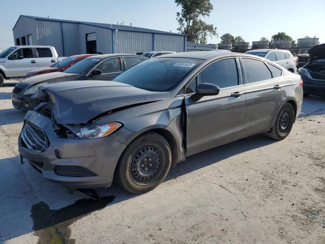 1FA6P0G70E5363925 - 2014 FORD FUSION S GRAY photo 1