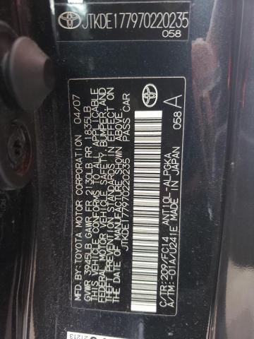 JTKDE177970220235 - 2007 TOYOTA SCION TC 黑色 照片 12