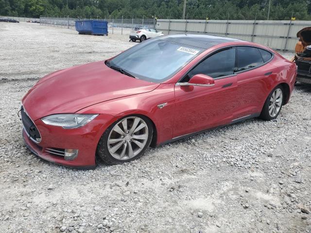 5YJSA1E23FF118110 - 2015 TESLA MODEL S RED photo 1