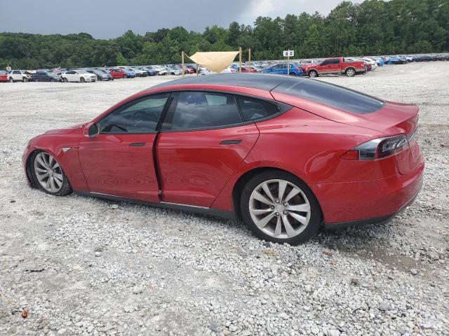 5YJSA1E23FF118110 - 2015 TESLA MODEL S RED photo 2