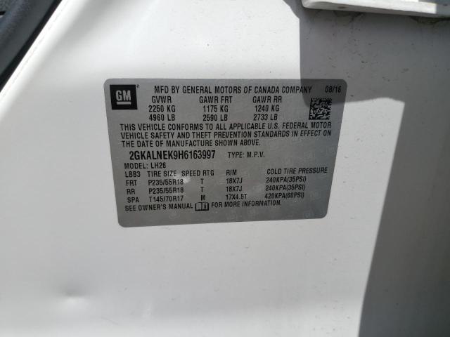 2GKALNEK9H6163997 - 2017 GMC TERRAIN SLE WHITE photo 13
