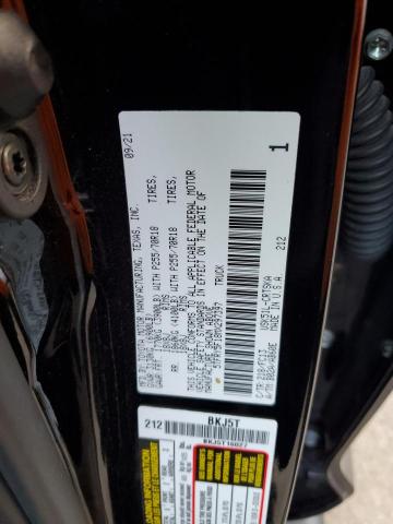 5TFRY5F18MX297397 - 2021 TOYOTA TUNDRA DOUBLE CAB SR/SR5 BLACK photo 12