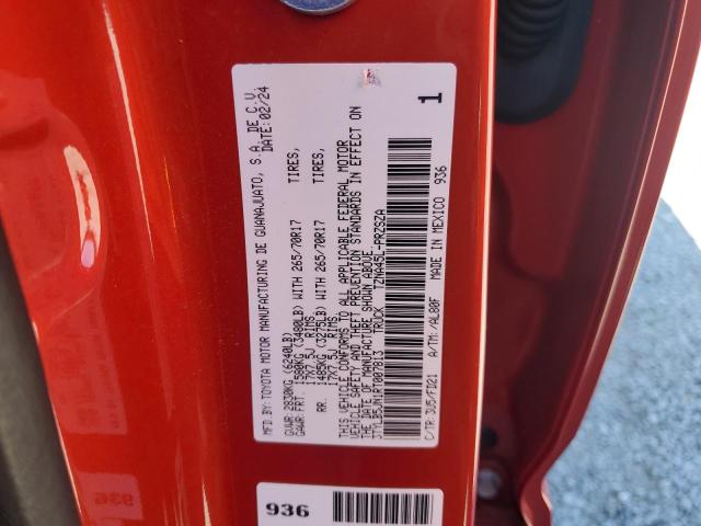 3TYLB5JN1RT007813 - 2024 TOYOTA TACOMA DOUBLE CAB Kırmızı fotoğraf 12