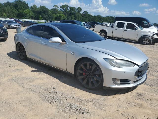 5YJSA1H24EFP62404 - 2014 TESLA MODEL S ვერცხლისფერი ფოტო 4