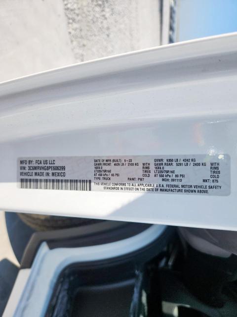 3C6MRVHG8PE606399 - 2023 RAM PROMASTER 3500 HIGH Белый фото 13