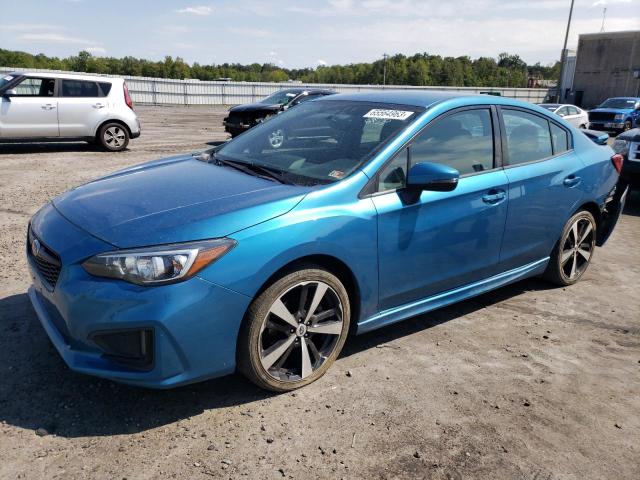 4S3GKAK67H1626800 - 2017 SUBARU IMPREZA SPORT BLUE photo 1