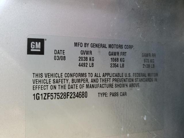 1G1ZF57528F234680 - 2008 CHEVROLET 1/2 TON HYBRID SILVER photo 12