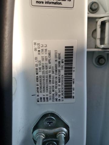 JHLRE38729C001824 - 2009 HONDA CR-V EXL WHITE photo 12