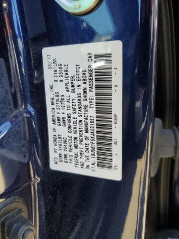 19UUB1F5XJA001657 - 2018 ACURA TLX TECH BLUE photo 12