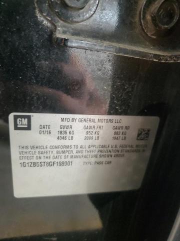 1G1ZB5ST8GF198901 - 2016 CHEVROLET MALIBU LS BLACK photo 12