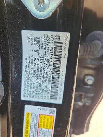 2HGFE1F7XNH329685 - 2022 HONDA CIVIC EX BLACK photo 12