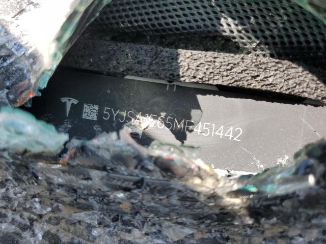 5YJSA1E65MF451442 - 2021 TESLA MODEL S WHITE photo 13