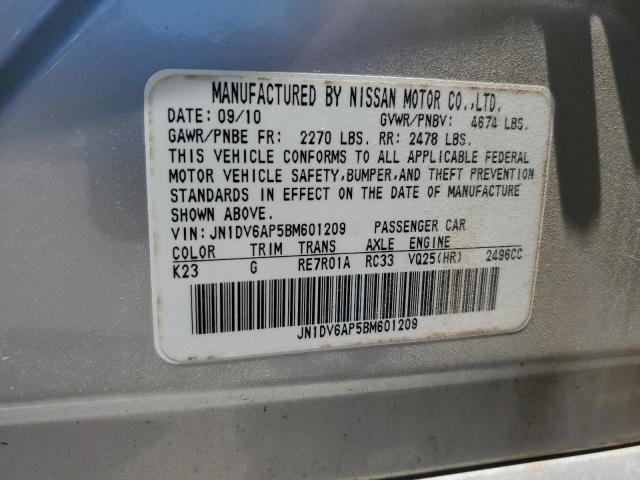 JN1DV6AP5BM601209 - 2011 INFINITI G25 BASE Silber Foto 12