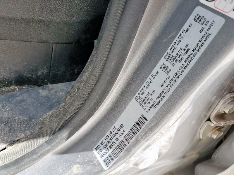 1C6RREBT7NN254789 - 2022 RAM 1500 BIG HORN/LONE STAR SILVER photo 12