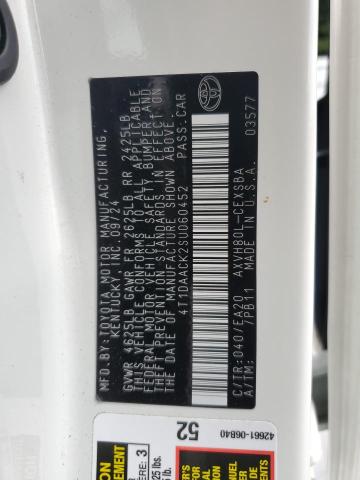 4T1DAACK2SU060452 - 2025 TOYOTA CAMRY XSE WHITE photo 12