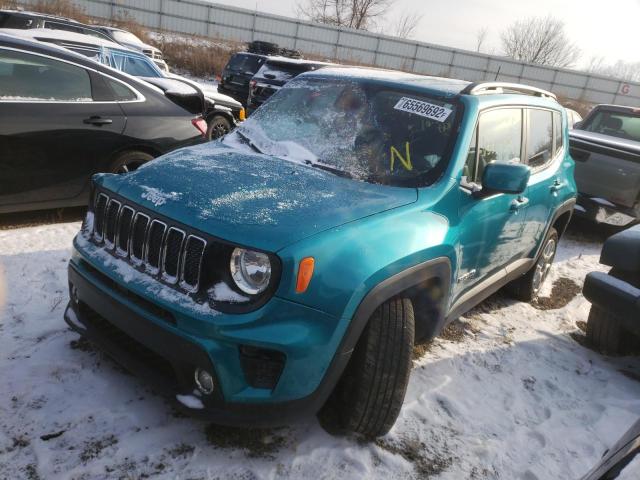 ZACNJBBB5LPL12419 - 2020 JEEP RENEGADE LATITUDE TEAL photo 1