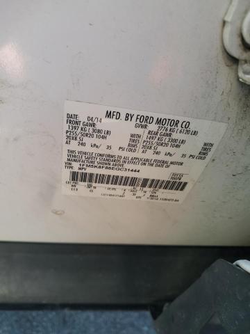 1FM5K8F88EGC31444 - 2014 FORD EXPLORER LIMITED 白色 照片 14