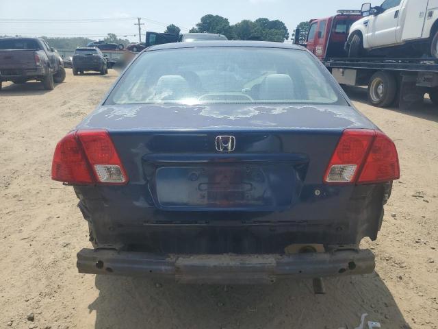 2HGES16504H640804 - 2004 HONDA CIVIC LX BLUE photo 6