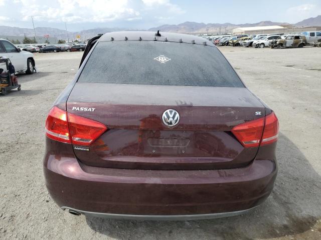 1VWBP7A38DC115470 - 2013 VOLKSWAGEN PASSAT SE MAROON photo 6