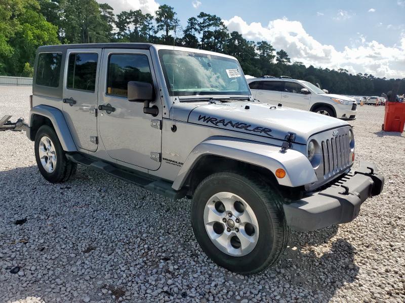 1C4BJWEG2DL691650 - 2013 JEEP WRANGLER U SAHARA GRAY photo 4