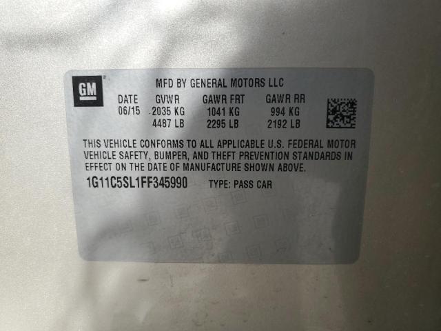 1G11C5SL1FF345990 - 2015 CHEVROLET MALIBU 1LT Qəhvəyi foto 12