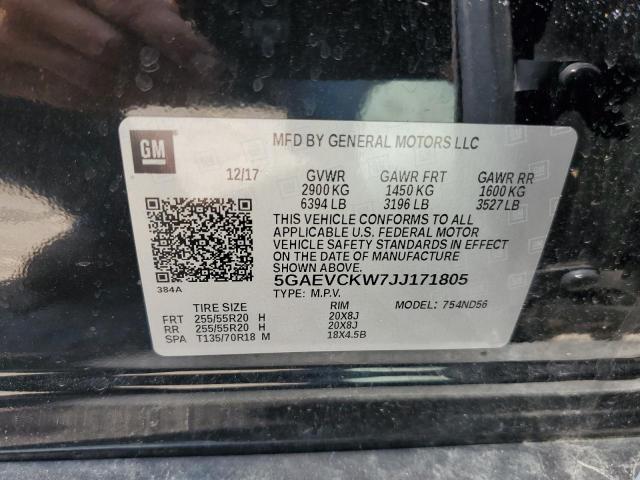 5GAEVCKW7JJ171805 - 2018 BUICK ENCLAVE AVENIR 黑色 照片 13