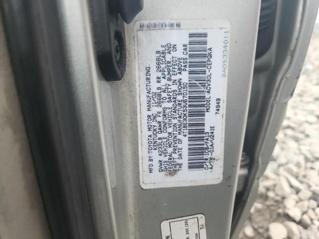 4T1BE30K53U670150 - 2003 TOYOTA CAMRY LE SILVER photo 12