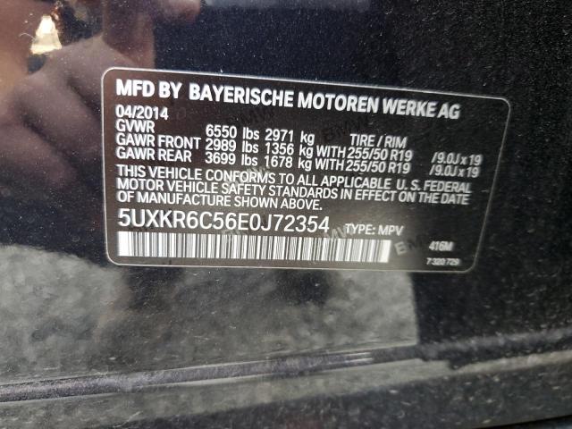 5UXKR6C56E0J72354 - 2014 BMW X5 XDRIVE50I BLACK photo 12
