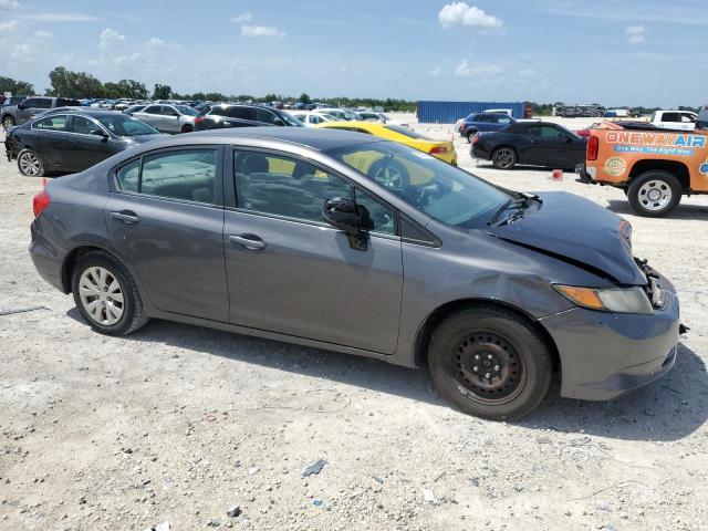 2HGFB2F5XCH584380 - 2012 HONDA CIVIC LX GRAY photo 4