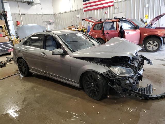 WDDGF8AB6DG124823 - 2013 MERCEDES-BENZ C 300 4MATIC SILVER photo 4